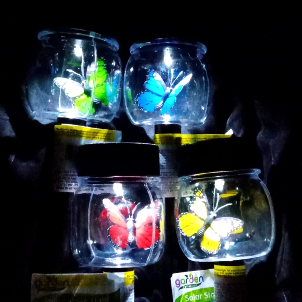 40 Butterfly in a jar solar lights